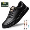 Winter High Quality Genuine Leather Flat/5cm Elevator Shoes Man Comfortable Warm Driving Shoes Slip Easy To Wear Men Casual Shoe