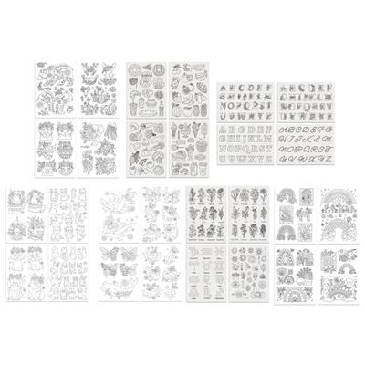 4Pcs Water Soluble Hand Sewing Stabilizer Embroidery Pattern Adhesive Embroidery Transfer Paper Embroidery Stabilizer