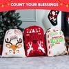 JOYIN 3 Packs Santa Sack Large Christmas Canvas Gift Bag with Drawstring 26" x 19" Reusable Personalized Gift for Xmas Package