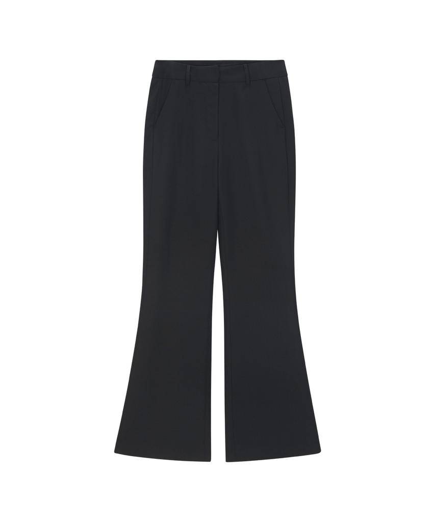 WEREVE Wool Flare Cut Pants_Black