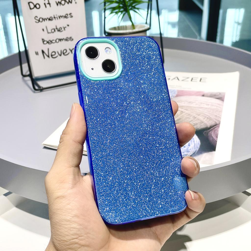 Applicable To iPhone16Promax Glitter Three-in-one Mobile Phone Case 15 All-inclusive Anti-drop Mobile Phone Protective Case 14