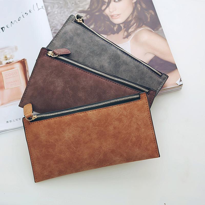 Wholesale New Korean Style Women's Long Wallet Vintage Clutch Multi-Card Slot Card Holder Export