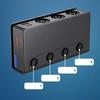 Fast Charging Car Adapter With PD18W QC3.0 4 Individual Switches Heat Resistant Design Lighter Adapter