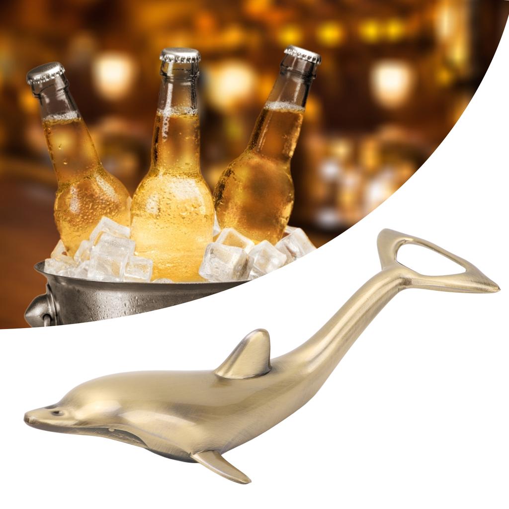 Bottle Opener Exquisite Dolphin Shape Rust Resistant Anti Slip Grip Small Size Bottle Can Opener