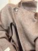 2025 Autumn/Winter Women's Hepburn-Style Stand-Collar Wool Cashmere Overcoat