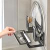 Practical Carbon Steel Pot Lid Holder Punch Free Wall Mounted Sink Drain Racks Space Saving Cutting Board Storage Rack Kitchen