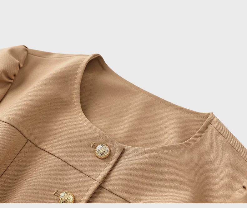 Vestido de Otoño Estilo Francés Nanyou de Cintura Ajustada para Mujer