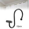A44Z-Shower Curtain Hooks, Rust Proof Shower Curtain Rings For Bathroom,Metal Decorative Shower Curtain Hooks Hangers