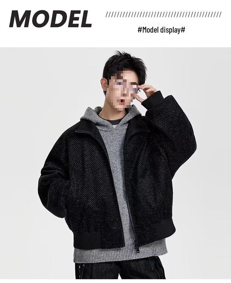 Men's Hong Kong Style Woolen Coat - Spring/Autumn Casual Couple Workwear Jacket, Trendy & Versatile Top