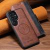 Kunstleder kabellose Ladekarte Halter Ständer Geldbörse Magnetische Klapphülle Handyhülle für Samsung Galaxy S26 Ultra S25 S24 S23
