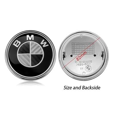 For E39 E46 E90 E30 E36 E60 G20 E87 E91 E92 1 2 3 4 5 Accessories 2pcs ABS 74mm 82mm Front Hood Logo Rear Trunk Emblem Badge