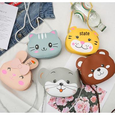 Bolsa Transversal Infantil de Desenho Animado de Animal Pequeno Coreano 2020 - Mini Carteira Fofa para Meninas