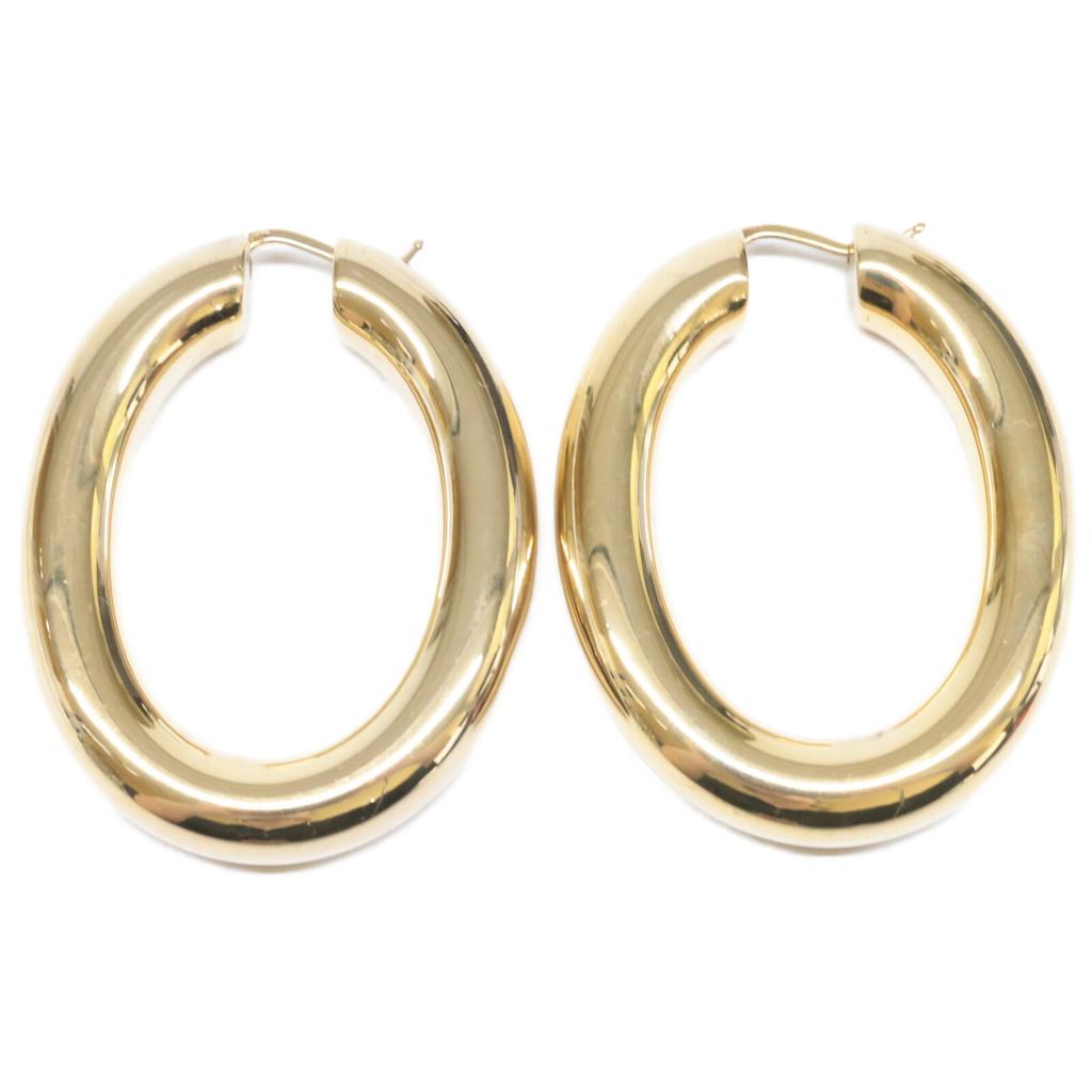 Jil Sander 925 Oval Hoop Earring Gold colorUsed