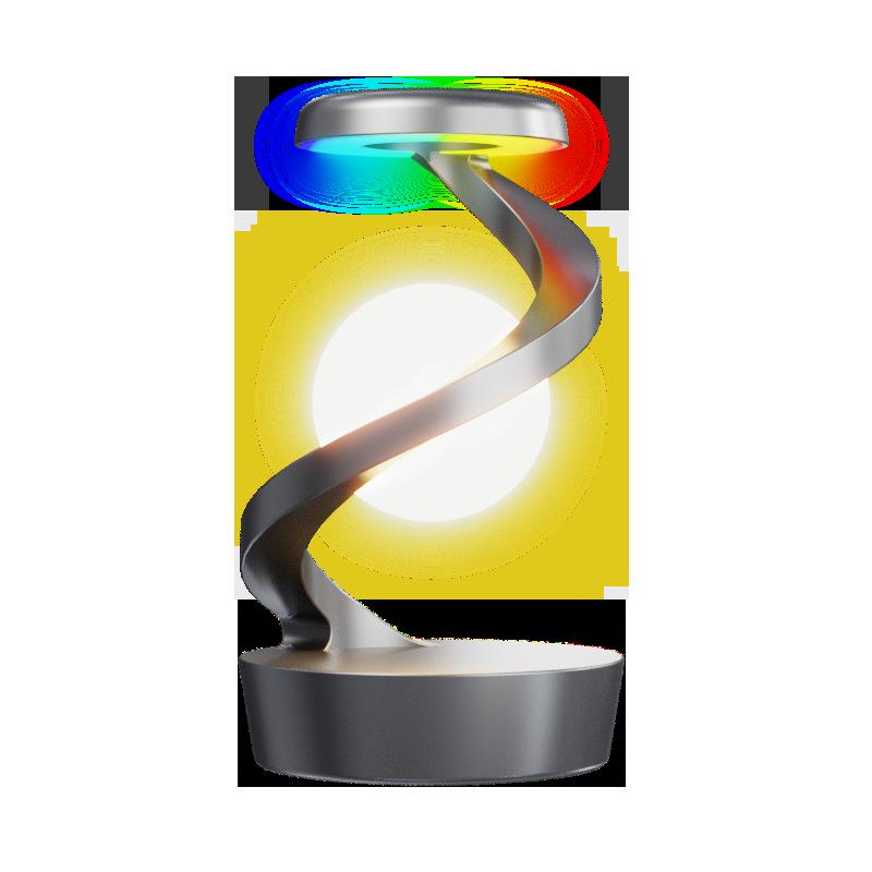 

Трансграничная вращающаяся RGB беспроводная зарядная смарт-лампа: Атмосферный прикроватный ночник в подарок