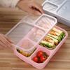 Divided Lunch Box with Sealing Lid Multi-Compartment Meal Prep Container Microwave Safe Bento Box for Work And School