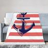 Nautical Anchor Boat Plush Blanket Girls Boys Flannel Bedding Throws Chair Super Soft Custom Quality Bedspread Gift Idea