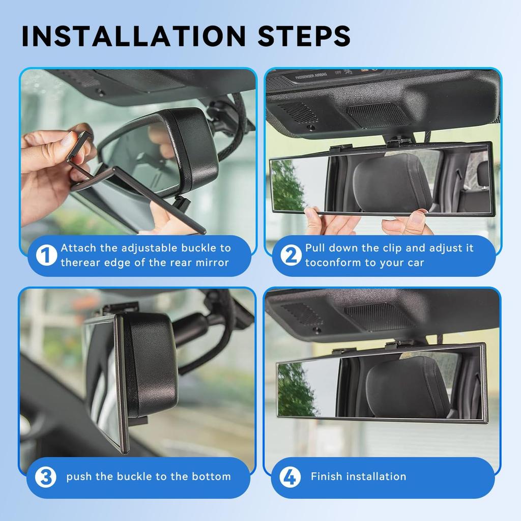 Rear View Mirror Car Accessories Blind Spot For Clip On Seat Facing Big Rearview Mirrors Baby Men Women Hyundai Cars Panoramic Necessities Decor