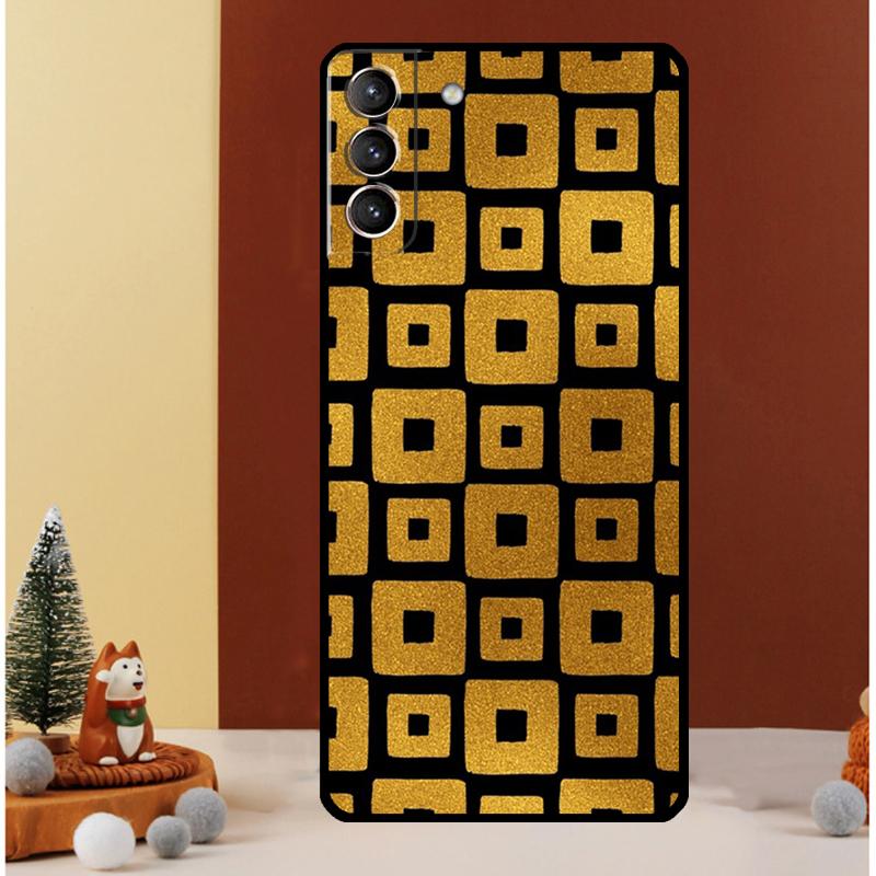 Luxury Gold Foil Art Case For Samsung Galaxy S26 S25 Ultra S23 S20 FE S21 S22 S24 Plus S10 S25 FE Cover Funda