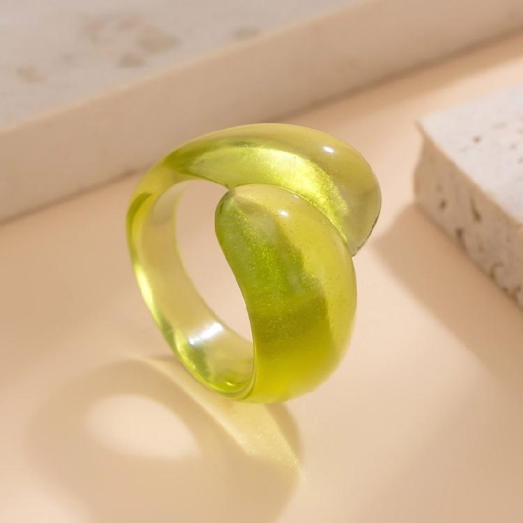 Fashion Statement Ring Irregular Geometric Colorful Double Droplet Ring Trendy Women's Accessories for Daily Wear