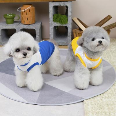 Pet Vest Breathable Mesh Sleeveless Dog Clothing Loose Fit No Restriction Dog Apparel for Running Jumping Summer Cooling