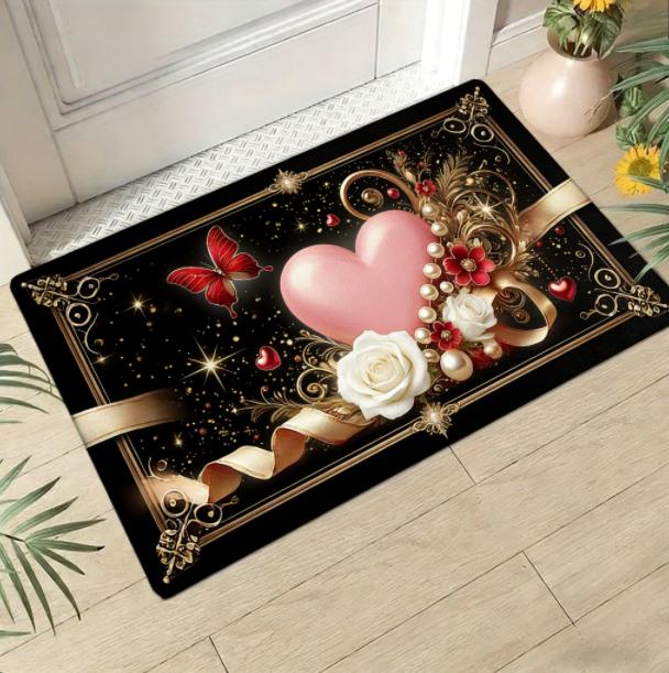 Romantic Style Bedroom Decor Red Carpet Valentine's Day Carpets for Living Room Waterproof Lounge Soft Floor Mat Anti-slip Rug