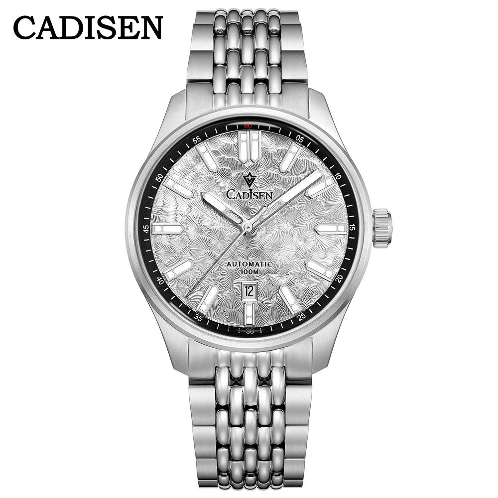 CADISEN C8247 Herre Automatisk Mekanisk Ur Japan MIYOTA 8215 Urværk Solid Stål Rem 10Bar Vandtæt Armbåndsur Til Mand