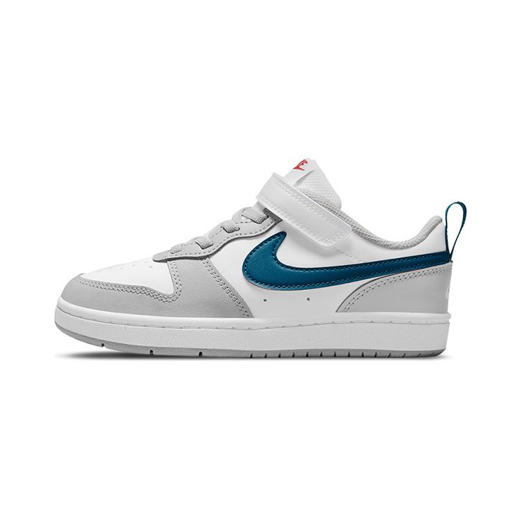 Nike Low 2 Trendy Versatile Low-Top Skate Shoes Kids sneaker White Gray Blue BQ5451-117
