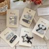 Hand-made Sweet and Cool Black and Silver Children's Hairpin Temperament High-end Sense of Girl Bangs Hairpin Head Accessories Hair Accessories