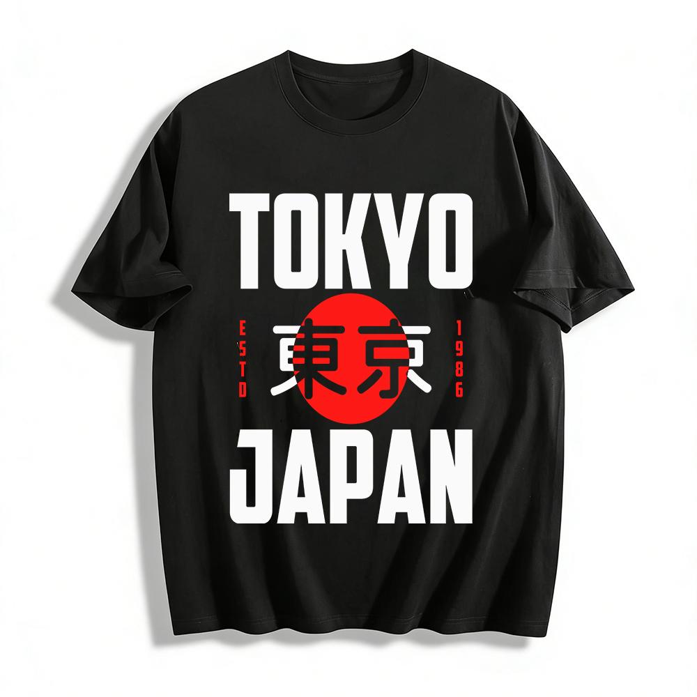 Tokyo Japan 1986 Retro Style Printed Casual Unisex Crewneck T-Shirt Pure cotton T-shirt