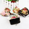 Women Girl Retro Rose Flowers Printed Hasp Canvas Coin Purse Wallets Buckle Pouch Bag Gift 1 Pc