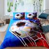 Soccer Duvet Cover Set King Queen Full Size Football Pattern Polyester Comforter Cover For Kids Teens Soccer Lover Bedding Set