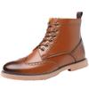 Herren High Top Business Casual Lederschuhe Brogue Gravierte Martin Stiefel Große Größe Outdoor Sport Lederstiefel