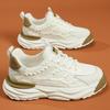 2025 Spring and Autumn New Men's Thick-soled Heightening Dad Shoes Breathable Soft-soled Little White Shoes Versatile Trendy Sports Shoes
