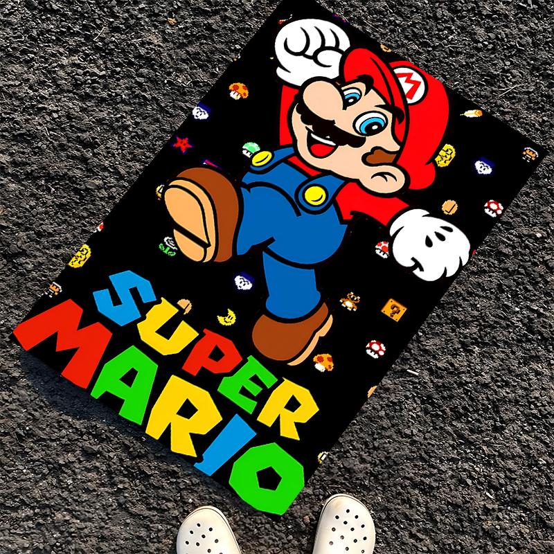 Mario Printed Carpet, Rug for Office Chair Living Room Bedroom Kitchen Room Decor Gifts.
