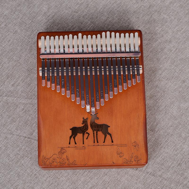 Mahogany Thumb Piano: 21-Key and 17-Key Kalimba Student Finger Piano Portable Musical Instrument