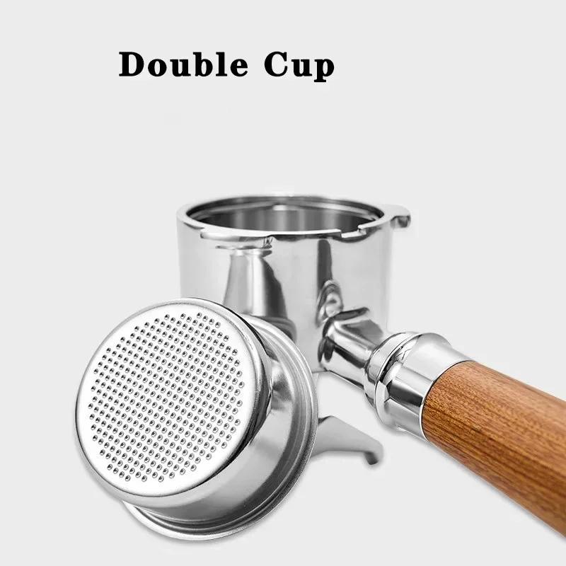 11MM 1 Ears Handle Filter for Delonghi Dedica EC681/681 Stainless Steel Coffee Double Mouth Splitter Portafilter Barista Tool