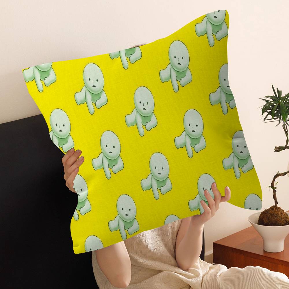 Cartoon Smiski Cushion Cover Pillowcase Upholstery Sofa Throw Pillow Home Decor Pillowcas