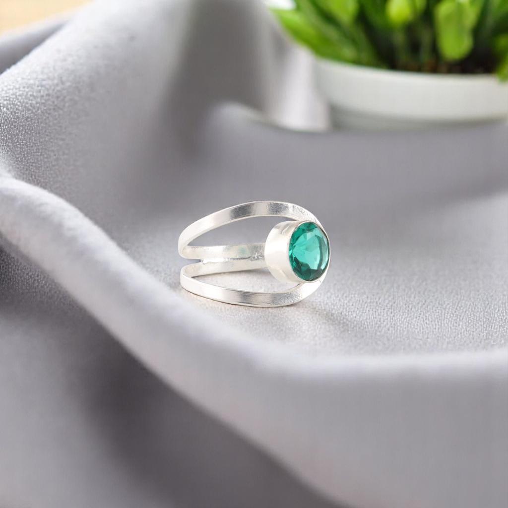 Chrome Diopside Gemstone 925 Sterling Silver Jewelry Handmade Ring Gift For Wife RR-68-5