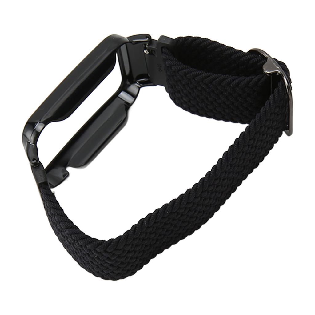 Braided Loop Strap for Mi Band 7 Pro Adjustable Elastic Nylon Loop Wristband with Protective Frame