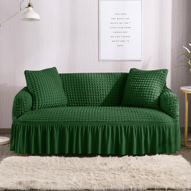 European Jacquard Sofa Cover Sofa Cover Fabric Solid Color Lightweight Luxury Full Set Living Room