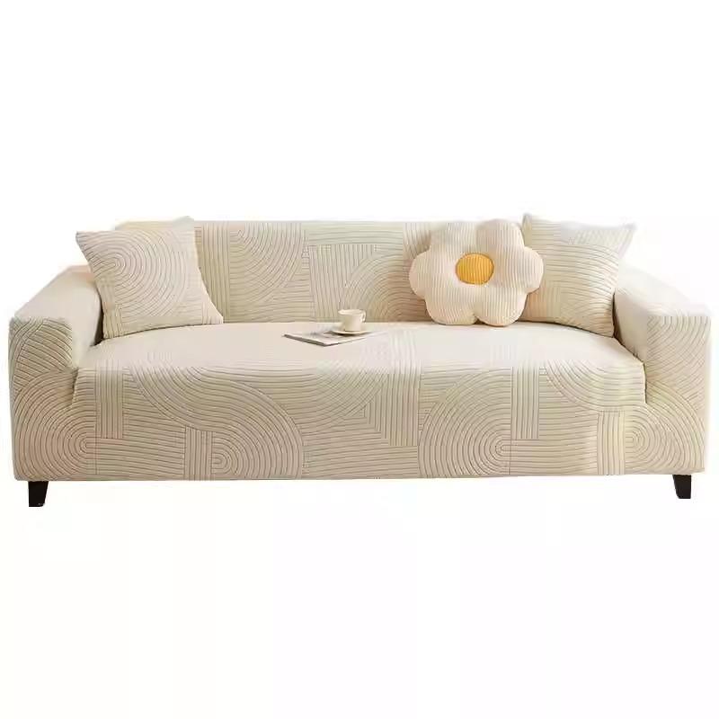 High elastic fleece sofa cover all-inclusive universal cover 2025 new corrugated roll anti-cat scratch sofa cover cross-border
