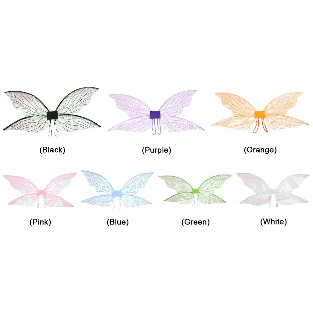 Butterfly Fairy Wings Costume Women Girls Princess Elf Angel Wing for Halloween Party Cosplay Costume Dress Up Performance Props