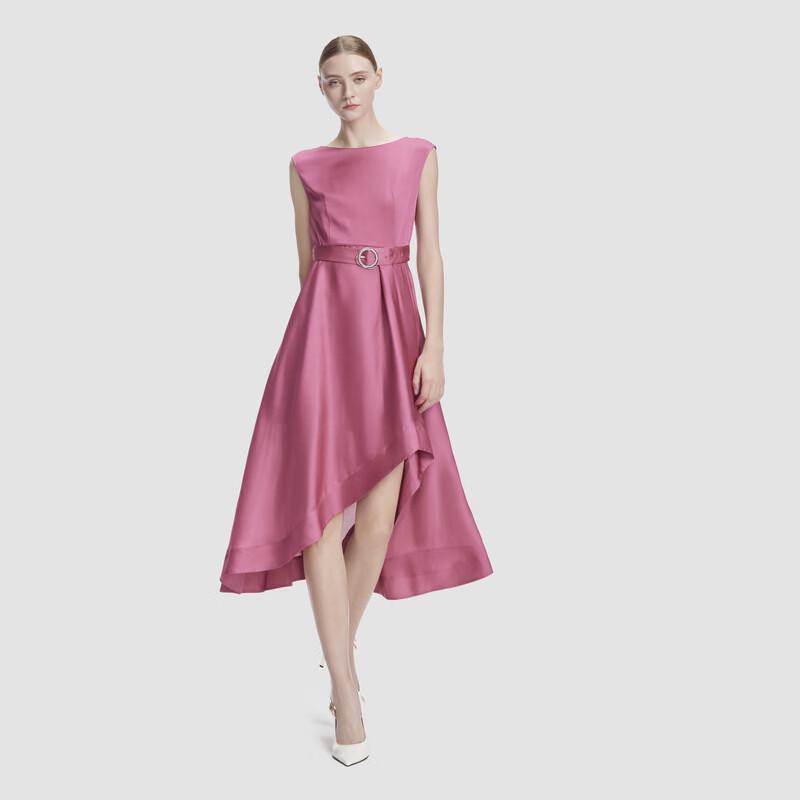 ELLASSAY Women s Elegant Waist-Cinching Midi Dress L
