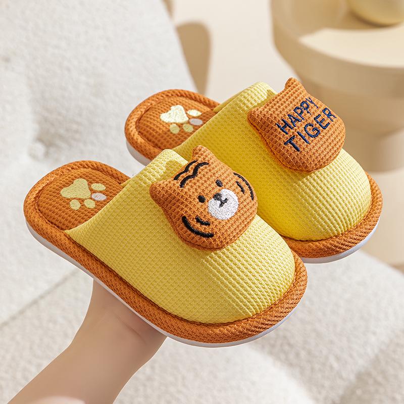 Süße rutschfeste Baumwollhausschuhe für Kinder - Prinzessinnen- & Hasen-Designs, Perfekt für den Innenbereich im Herbst/Winter
