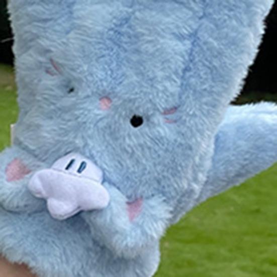 Mănuși de iarnă pentru femei cu clapetă din blană artificială, moi și călduroase, mănuși cu jumătate de deget, mănuși drăguțe din pluș cu blană, fără degete pentru femei și fete