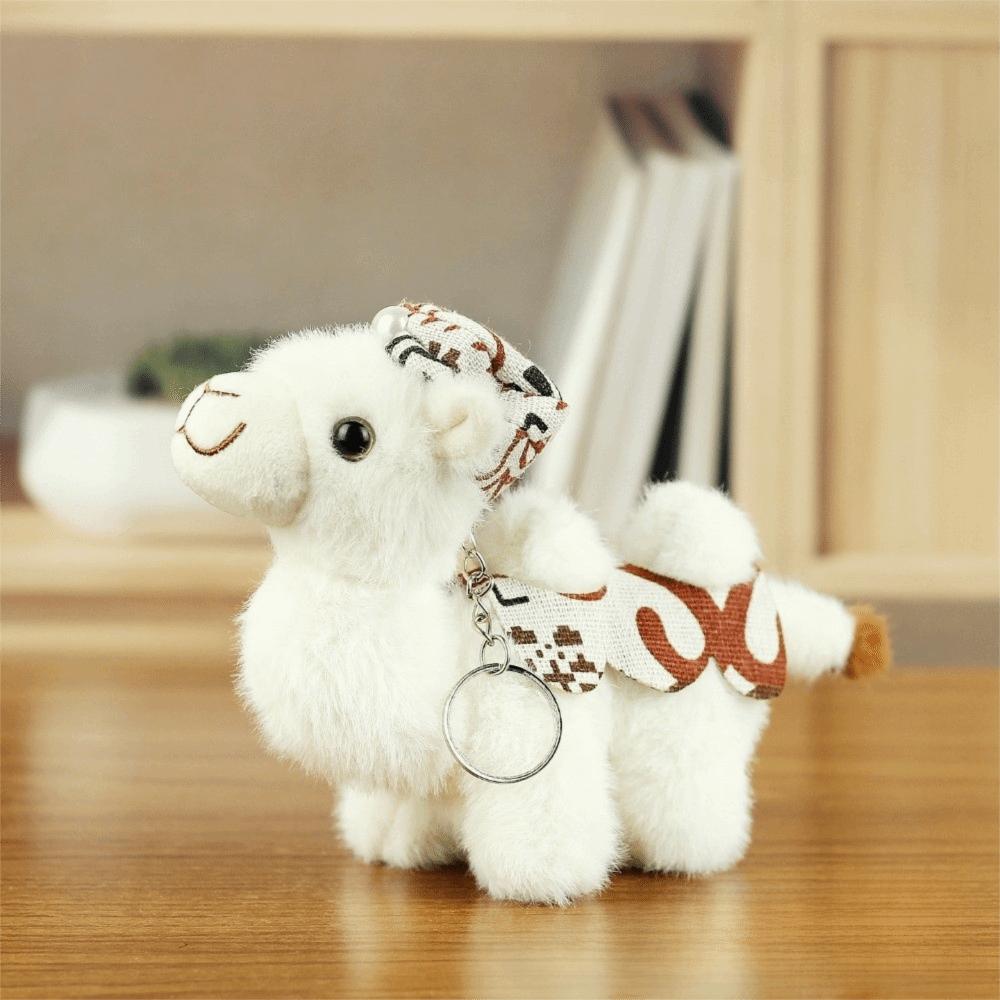 Plush Plush Camel Keychain Cute Style Animal Keychain Fashion Stuffed Camel Toy  Purse Accessories