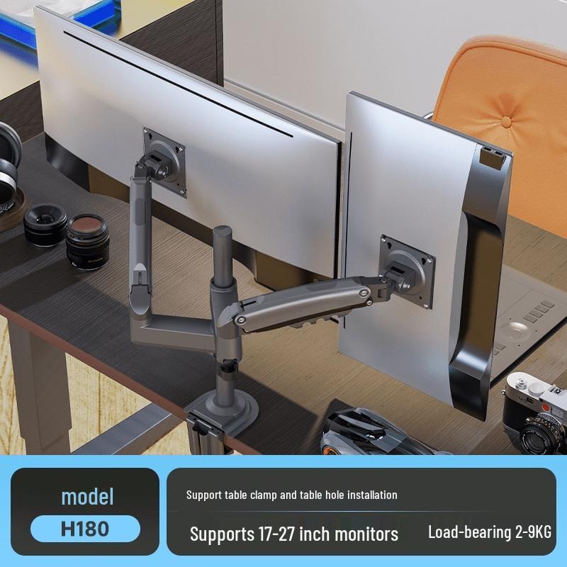Luse H180 Black Dual Monitor Mechanical Arm Desk Mount