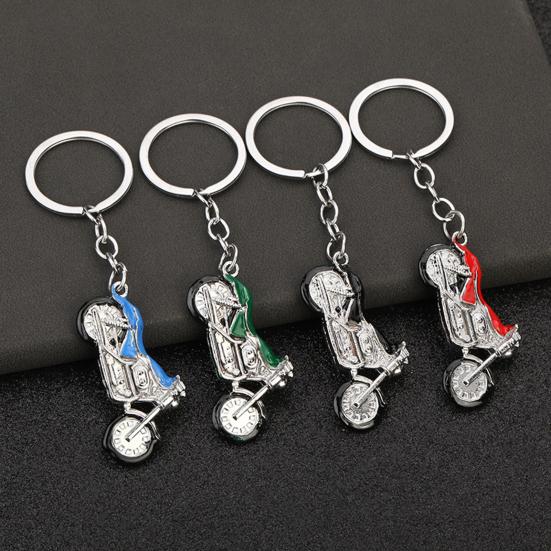 Motorcycle Keychain Alloy Rhinestone Metal Key Ring  Multiple Colors Cool Car Keychain Accessories for Men Women Accessories