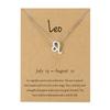 12 Constellation Pendant Necklace Zodiac Sign Jewelry Choker Necklace Charm Necklace Birthday Gifts Message Wish Card for Women