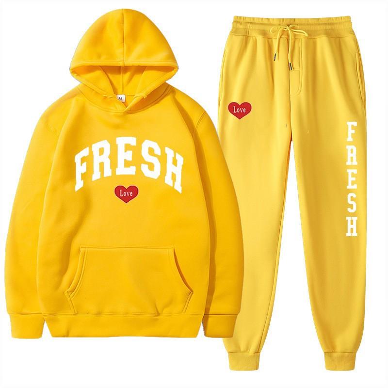 New Spring and Autumn Men's Hoodie Set, Popular In Europe and America, Casual Trend Men's Sweater Set
